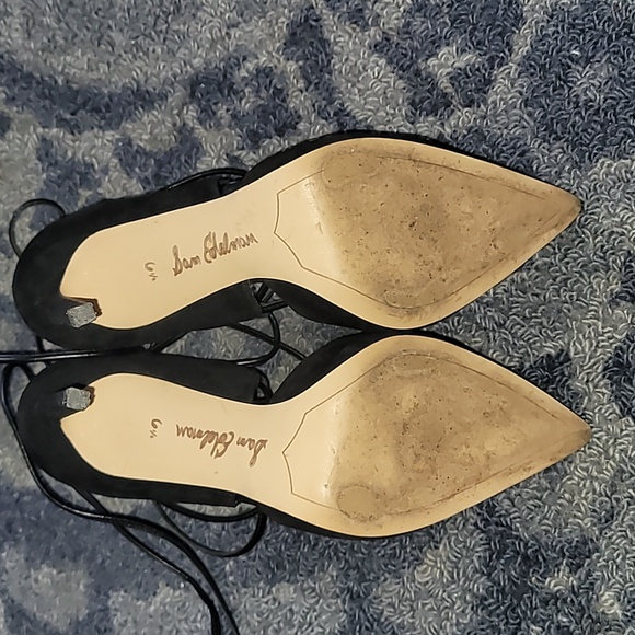 Sam Edelman black lace up stilettos size 6.5 excellent condition - Picture 3 of 7